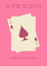 Stylish congratulations card - You've Aced It (I knew you would) created by Norie Lane