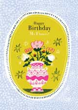 Happy Birthday my flower whimsical cute card for friends or family created by Gina Shord