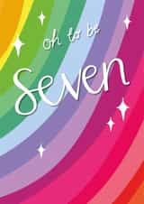 Cute Birthday Card - Oh to be Seven - 7th created by Two For Joy Illustration