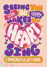 Cute Engagement Card - For Couple - Make My Heart Sing created by Harkiran Kalsi