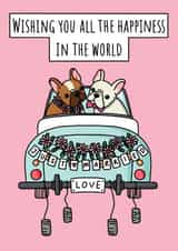 Cute Wedding Card - For Dog Lover - Wedding Car created by Natalie Tuck