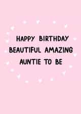 Cute Birthday Card - From The Bump - For Auntie To Be/ Sister created by HCD Illustration
