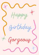 Good Vibes Birthday Card - Cute design - For a Gorgeous Friend, Bestie or Sister created by thelittleone