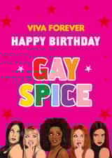 Funny Birthday Card - Spice Girls - Gay Spice - Viva forever created by Foggish