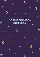Cute Birthday Card - Space - Magical Birthday created by Cut It Out
