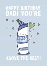 Cute Birthday Card - For Dad - Head and Shoulders created by Forever Blessed