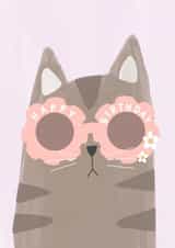 Cute Birthday Card - Cartoon Cat created by Grumpy Cats