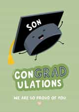 Cute Graduation Card - For Son - Proud of You created by Fliss Muir