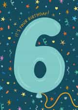 Cute Birthday Card for a 6 Year Old Boy created by The Pattern Press