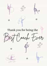 Rhythmic Gymnastics Coach Thank You Card - Thank You for Being the Best Coach created by Fantastic Gymnastics Prints