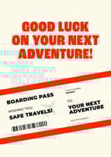 Good Luck On Your Next Adventure Card For Leaving, New Job or Travelling created by Isabelle Stansbury