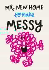 Funny New Home Card - Mr. Messy - Mr. Men created by Mr. Men