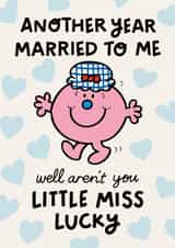 Funny Anniversary Card - Little Miss Lucky - Mr. Men - Wife created by Mr. Men