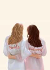 Bridesmaid Bride Wedding Hen Thank You Card created by Becca Doodles Design