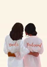 Bridesmaid Bride Wedding Thank You Congratulations Card created by Becca Doodles Design