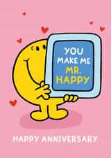 Cute Anniversary Card - Mr. Happy - Mr. Men created by Mr. Men