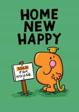 Cute New Home Card – Mr. Topsy Turvy - Mr. Men created by Mr. Men
