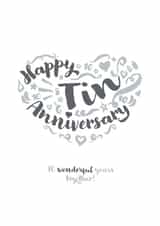 Classic Tin Anniversary card - for your significant other or a special couple created by Fatchair Print