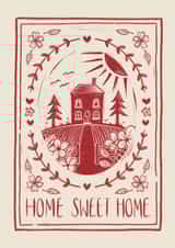 Pretty Linocut Card - New Home created by Taylor Brooker