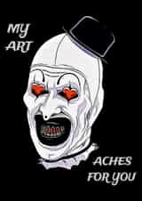 Art The Clown Valentine's/Anniversary Card created by Maebry Cards