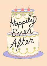 Wedding Vintage-Inspired Cake Happily Ever After Card created by Emma Brooks Creative