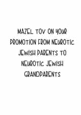 Funny New Baby Card - Mazel Tov - For New Grandparents created by Little Lisa Designs