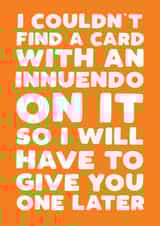Funny Birthday Card - Innuendo Pun - For Partner - Naughty created by Pickled Prints