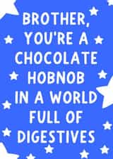 Fun and Heartfelt - brother - birthday card - hobnob created by Pickled Prints