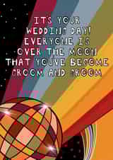 Retro and heartfelt - Mr and Mr Wedding Card - LGBT Wedding created by Pickled Prints