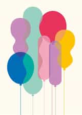 Classic Birthday Card - Bunch of Balloons created by Dicky Bird