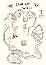 Cute funny map of wife quirks. Anniversary, valentines eta. created by Daniel s Chivers