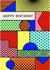 Arty Birthday Card - Pattern and Geometric Shapes created by Orchard Design House