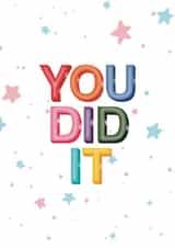 Bold and Bright Celebration Star Card - You Did It created by Sunflowers & Sarcasm