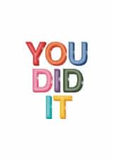 Bold and Bright Celebration Star Card - You Did It created by Sunflowers & Sarcasm