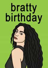 Charlie XCX Brat Birthday Card - Brat Summer Birthday Card - Trending Card created by Studio Doodles