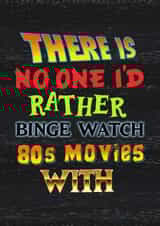 80s Films Appreciation Card For Partner - Nostalgic Card created by Violet and Alfie