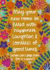 Thoughtful, meaningful, but cheeky new home card for loved ones. created by Nurture and Cheer