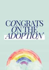 Congrats on the adoption - boy adoption card with rainbow created by Studio Cohen