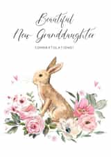 New Granddaughter pretty rabbit card created by Katie Phythian Design