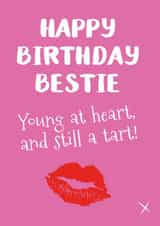 Sarcastic birthday card for your best friend - Young at heart - Insult created by Bridget's