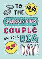 Cute Wedding Card - To The Gorgeous Couple On Your Big Day created by Josie Gledhill