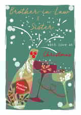 Classic Christmas Card - For Brother-in-Law and Sister - Festive Bubbly created by SABIVO Design by Sabina