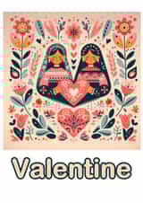 cute and pink happy valentines day card created by Mercyblade