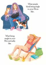 Funny Break Up Card - For Her - Single and Loving Life! created by Mind Over Letter