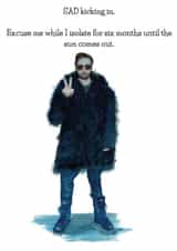 Funny Mental Health Card - SAD Kicking In - Relatable created by Mind Over Letter