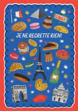 Arty Anniversary Card - Regretting Nothing - Paris created by THE PRINTED SQUARE STUDIO