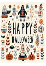 cute folk art halloween card created by Mercyblade