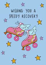 Cute Get Well Soon - Wishing You A Speedy Recovery - Roller Skates created by @Laura Lonsdale Designs