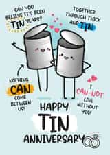 Funny Anniversary Card - 10th Anniversary - Tin Wedding Anniversary created by Twisted Haggis