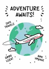 Adventure Awaits - Good Luck Travelling Card - Bon Voyage created by Lyndsay Moon